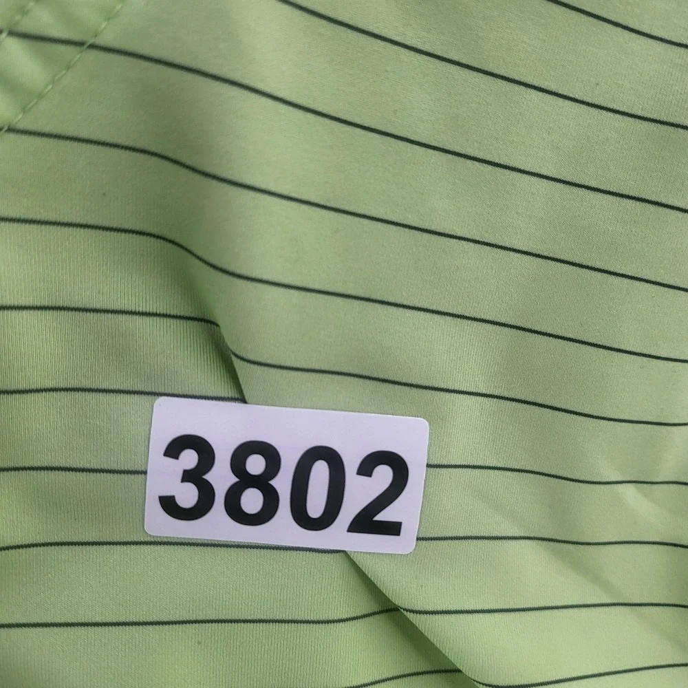 FootJoy Polo Shirt Mens 46 Green Striped Golf Performance Short Sleeve‎ Casual
